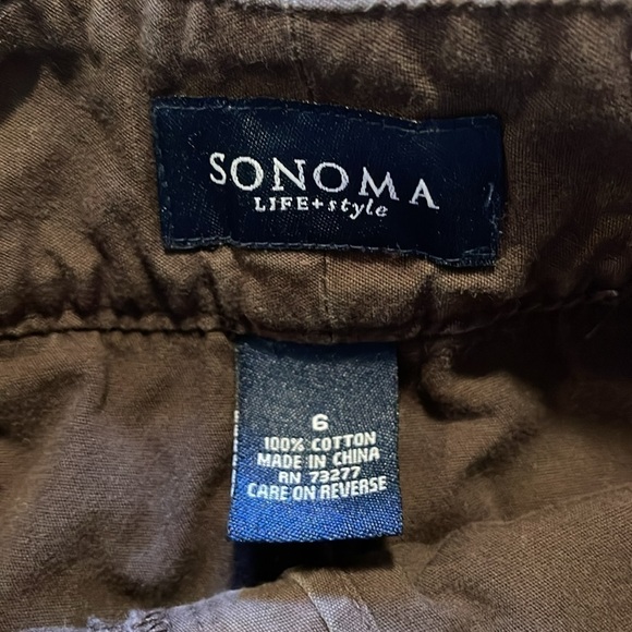 SONOMA LIFE + STYLE BROWN SKORT (6) - Picture 4 of 6